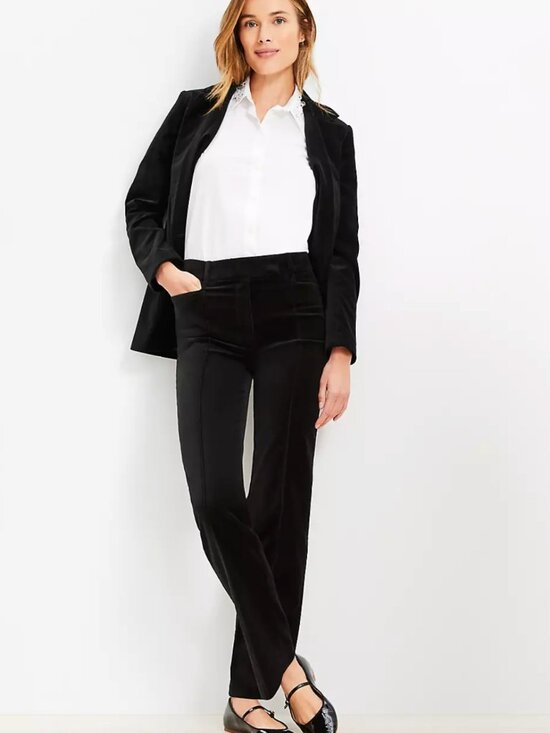LOFT Petite Velvet Straight Leg Dress Pants – 10P – NWT - Picture 1 of 6